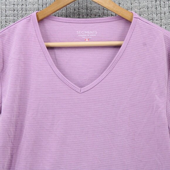 SEGMENTS Performance Shirt Top Womens Large L Pink Solid Pullover Long Sleeve - Picture 5 of 9